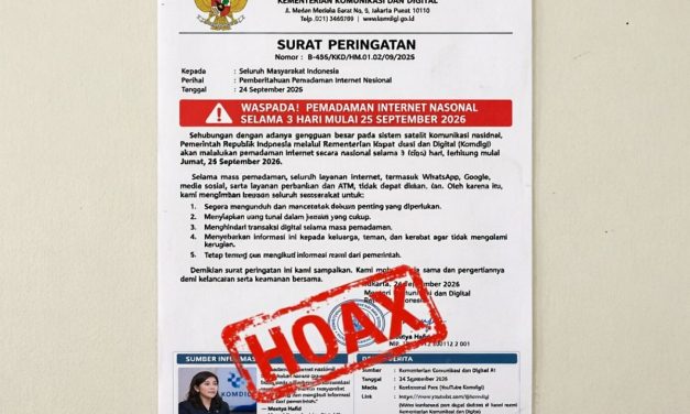 Waspada Surat Palsu Berisi Isu Pemadaman Internet Nasional
